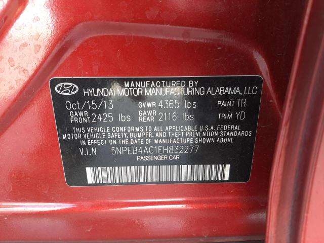 Photo 10 from auction – 2014 HYUNDAI SONATA GLS with VIN 5NPEB4AC1EH832277