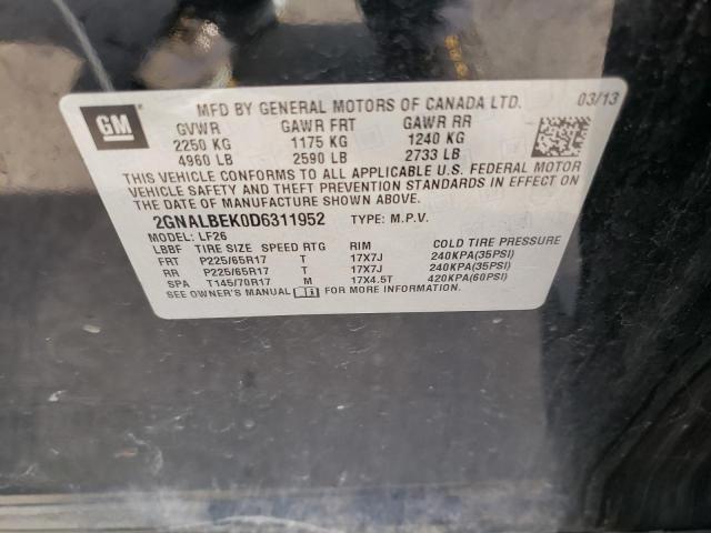 Photo 10 from auction – 2013 CHEVROLET EQUINOX LS with VIN 2GNALBEK0D6311952