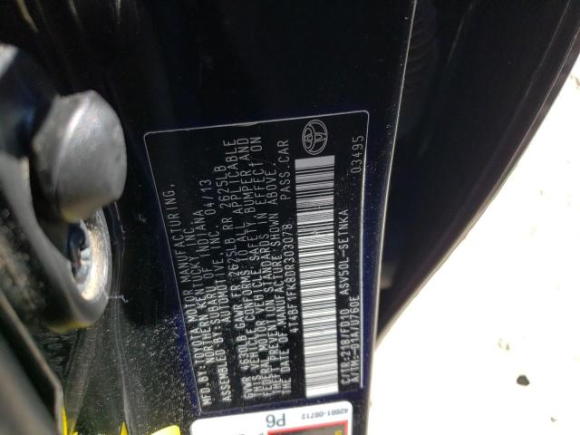 Photo 10 from auction – 2013 TOYOTA CAMRY L with VIN 4T4BF1FK8DR303078