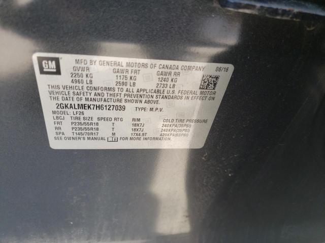 Photo 10 from auction – 2017 GMC TERRAIN SL with VIN 2GKALMEK7H6127039