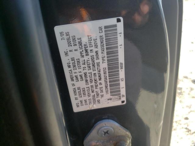 Photo 10 from auction – 2005 HONDA ACCORD SE with VIN 1HGCM82465A018652