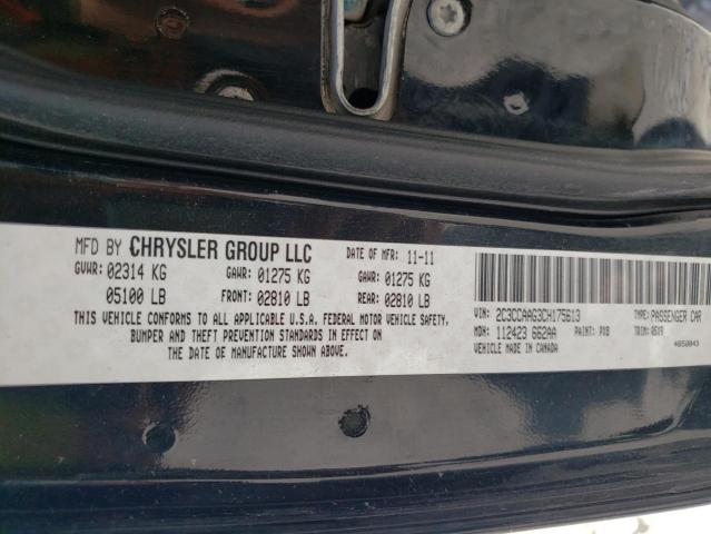 Photo 10 from auction – 2012 CHRYSLER 300 with VIN 2C3CCAAG3CH175613