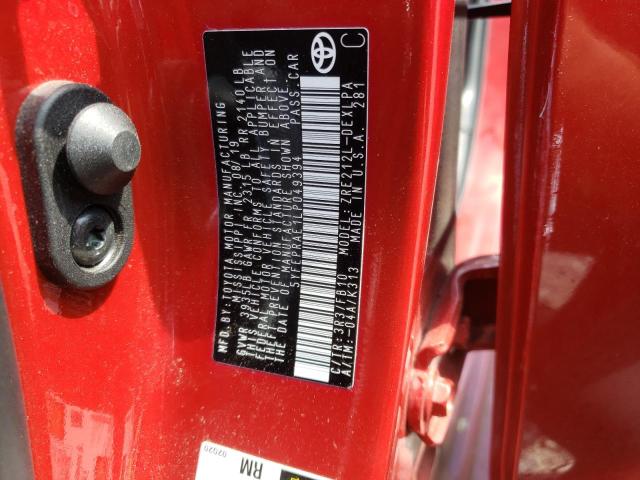 Photo 10 from auction – 2020 TOYOTA COROLLA LE with VIN 5YFEPRAE1LP049394