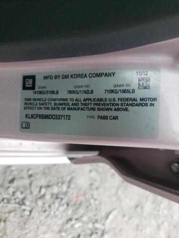 Photo 10 from auction – 2013 CHEVROLET SPARK 2LT with VIN KL8CF6S96DC537172
