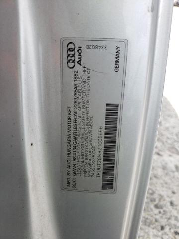 Foto 10 de la subasta – 2002 AUDI TT QUATTRO con VIN TRUUT28N921005656