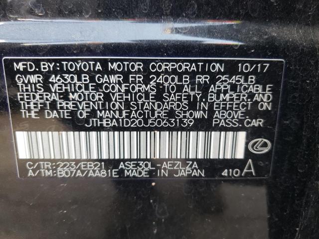 Photo 10 from auction – 2018 LEXUS IS 300 with VIN JTHBA1D20J5063139