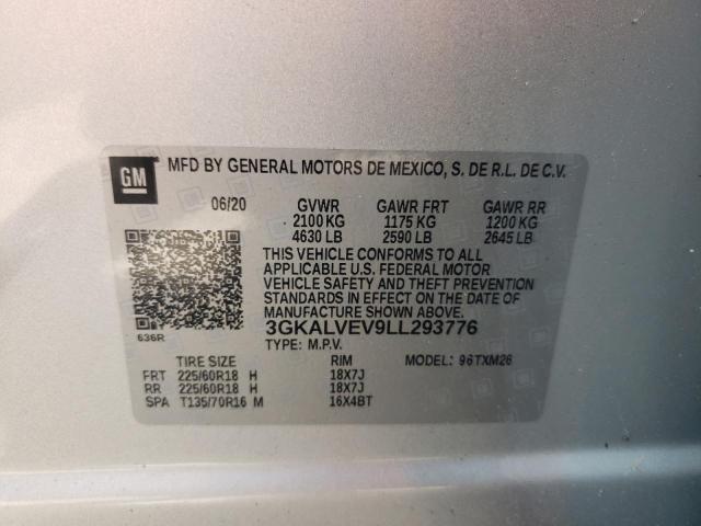 Photo 10 from auction – 2020 GMC TERRAIN SL with VIN 3GKALVEV9LL293776