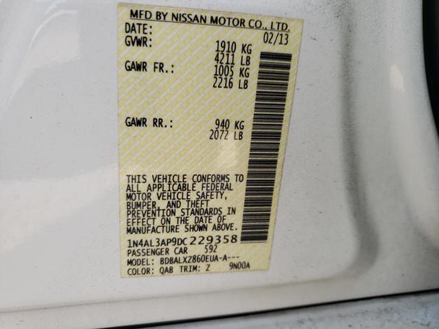 Photo 10 from auction – 2013 NISSAN ALTIMA 2.5 with VIN 1N4AL3AP9DC229358