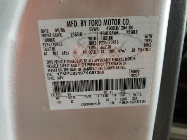 Photo 10 from auction – 2007 FORD ESCAPE XLT with VIN 1FMYU03107KA97366