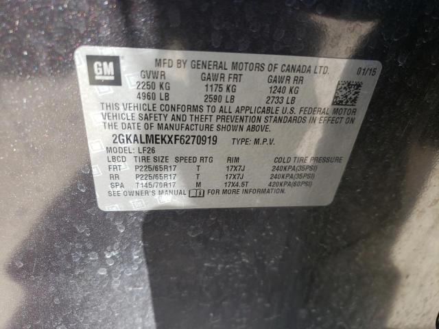 Photo 10 from auction – 2015 GMC TERRAIN SL with VIN 2GKALMEKXF6270919