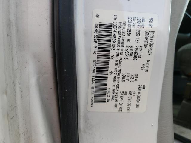 Photo 10 from auction – 2006 DODGE CARAVAN SX with VIN 1D8GP45R06B541962