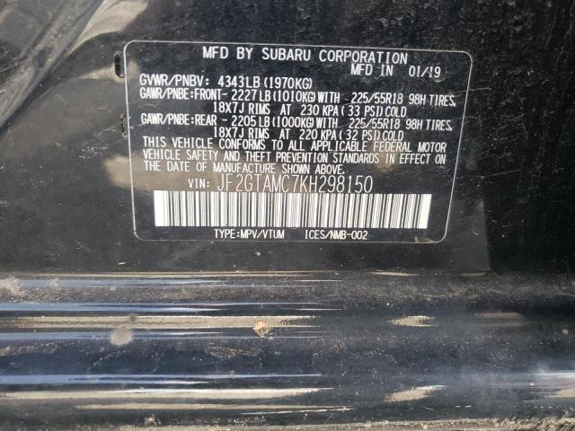 Photo 10 from auction – 2019 SUBARU CROSSTREK with VIN JF2GTAMC7KH298150