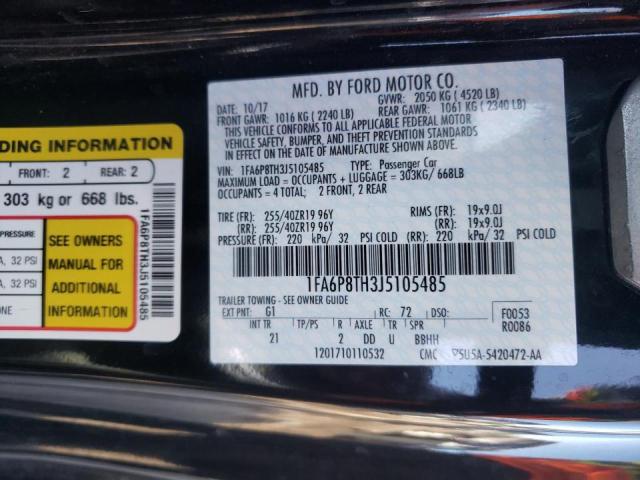 Photo 10 from auction – 2018 FORD MUSTANG with VIN 1FA6P8TH3J5105485