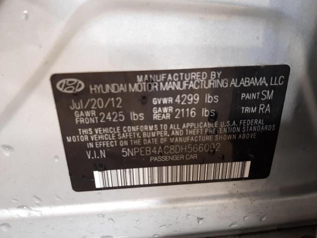 Photo 10 from auction – 2013 HYUNDAI SONATA GLS with VIN 5NPEB4AC8DH566092