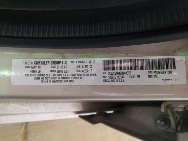 Photo 10 from auction – 2014 CHRYSLER 200 LX with VIN 1C3CCBAB4EN140972