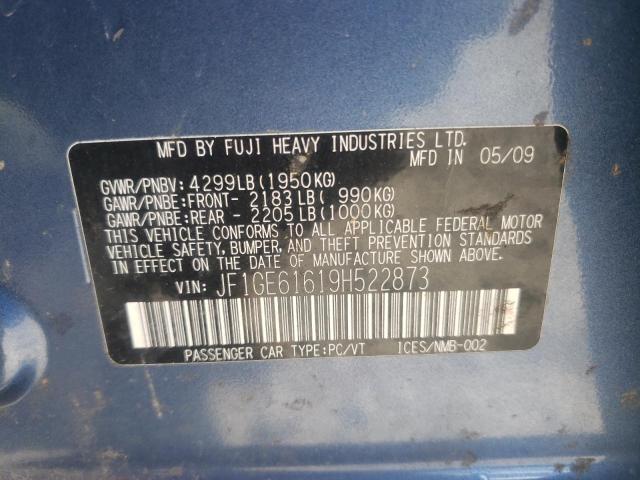 Photo 10 from auction – 2009 SUBARU IMPREZA 2. with VIN JF1GE61619H522873