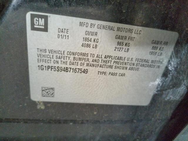 Photo 10 from auction – 2011 CHEVROLET CRUZE with VIN 1G1PF5S94B7167549