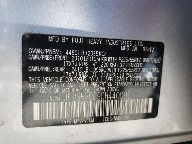 Photo 10 from auction – 2012 SUBARU FORESTER 2 with VIN JF2SHBDC9CH440095