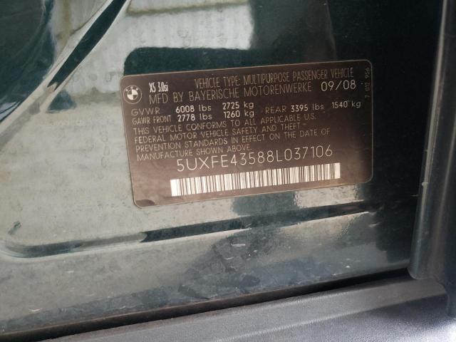 Photo 10 from auction – 2008 BMW X5 3.0I with VIN 5UXFE43588L037106