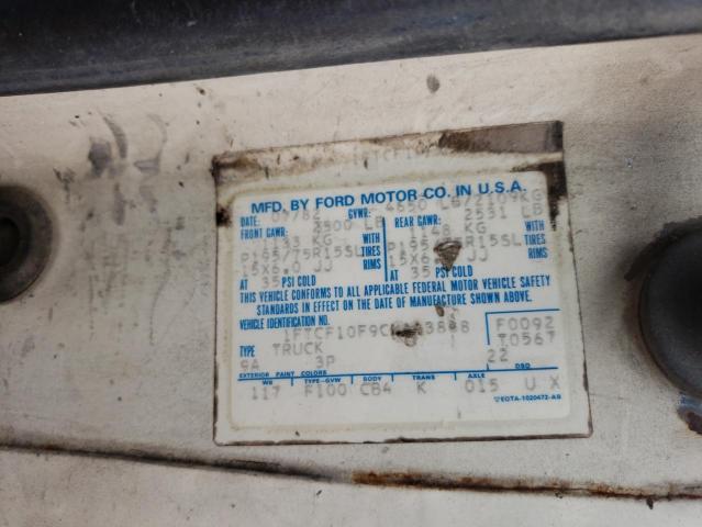 Photo 10 from auction – 1982 FORD F100 with VIN 1FTCF10F9CNA63868