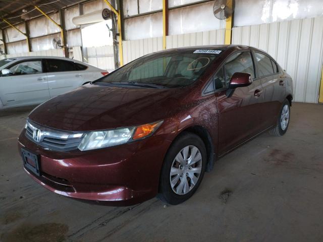 Photo 2 from auction – 2012 HONDA CIVIC LX with VIN 19XFB2F59CE108907