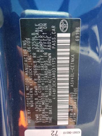 Photo 10 from auction – 2010 TOYOTA CAMRY BASE with VIN 4T4BF3EK3AR031175