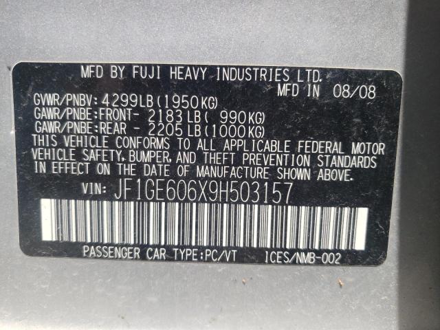 Photo 10 from auction – 2009 SUBARU IMPREZA 2. with VIN JF1GE606X9H503157