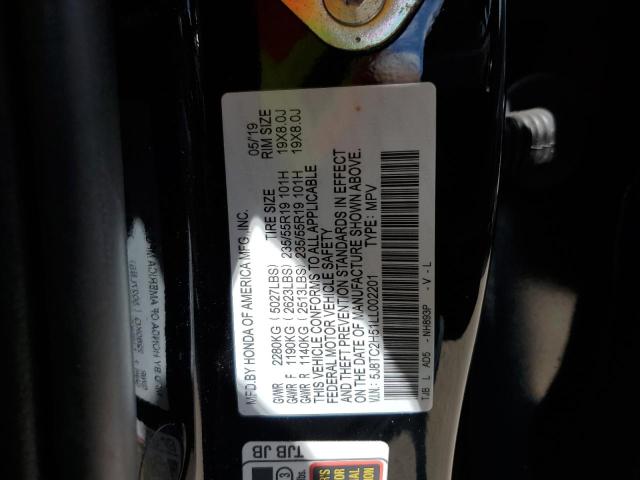 Photo 10 from auction – 2020 ACURA RDX TECHNO with VIN 5J8TC2H51LL002201