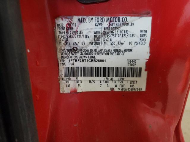 Photo 10 from auction – 2012 FORD F250 SUPER with VIN 1FTBF2BT1CEB28961