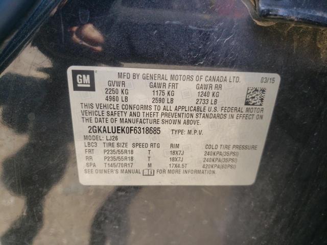 Photo 10 from auction – 2015 GMC 2500HD with VIN 2GKALUEK0F6318685