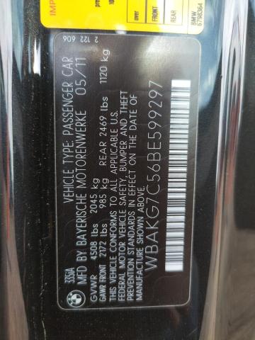 Photo 10 from auction – 2011 BMW 335 I with VIN WBAKG7C56BE599297