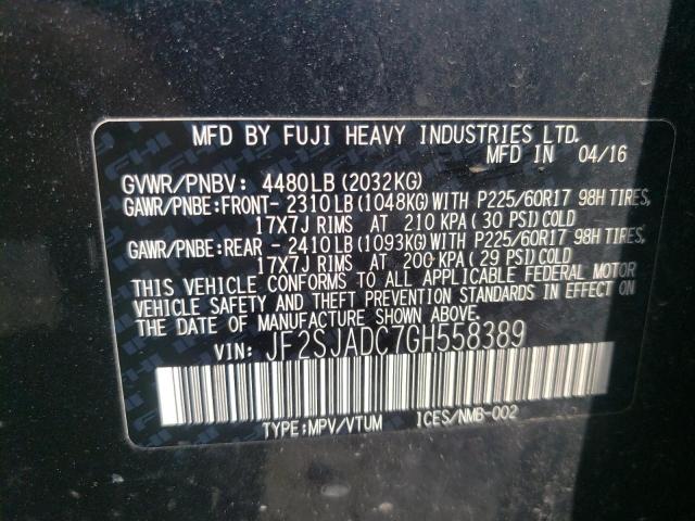 Photo 10 from auction – 2016 SUBARU FORESTER 2 with VIN JF2SJADC7GH558389