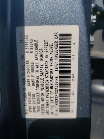 Photo 10 from auction – 2012 HONDA ACCORD EX with VIN 1HGCP2F7XCA005148