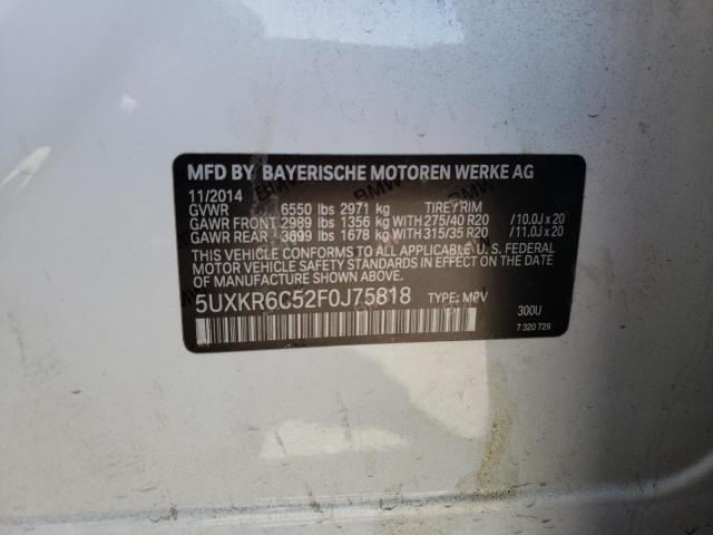 Photo 10 from auction – 2015 BMW X5 XDRIVE5 with VIN 5UXKR6C52F0J75818