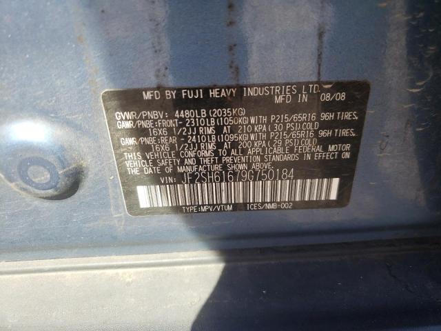 Photo 10 from auction – 2009 SUBARU FORESTER 2 with VIN JF2SH61679G750184