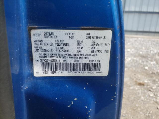 Photo 10 from auction – 1998 DODGE RAM 1500 with VIN 3B7HC12Y0WG200612