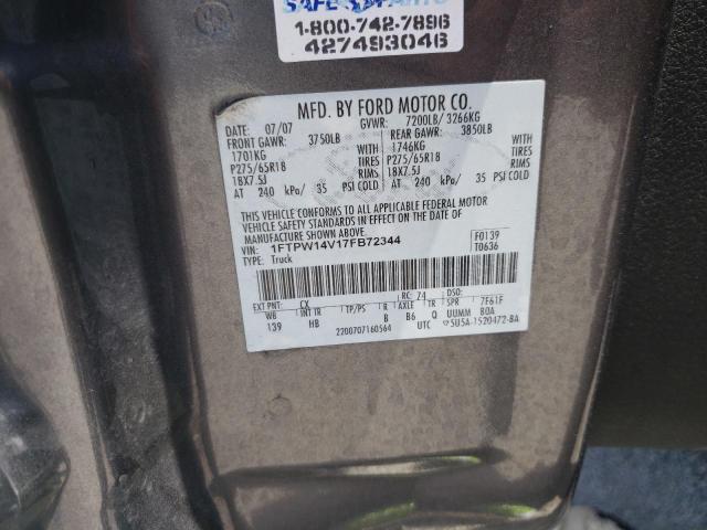 Photo 10 from auction – 2007 FORD F150 SUPER with VIN 1FTPW14V17FB72344