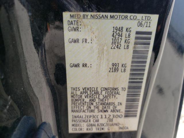 Photo 10 from auction – 2012 NISSAN ALTIMA S with VIN 1N4AL2EP3CC112300