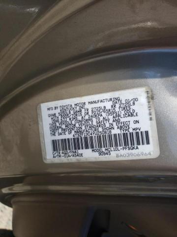 Photo 10 from auction – 2000 TOYOTA SIENNA LE with VIN 4T3ZF13C4YU250818
