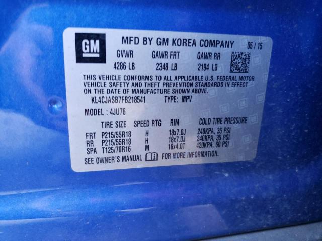 Photo 10 from auction – 2015 BUICK ENCORE with VIN KL4CJASB7FB218541