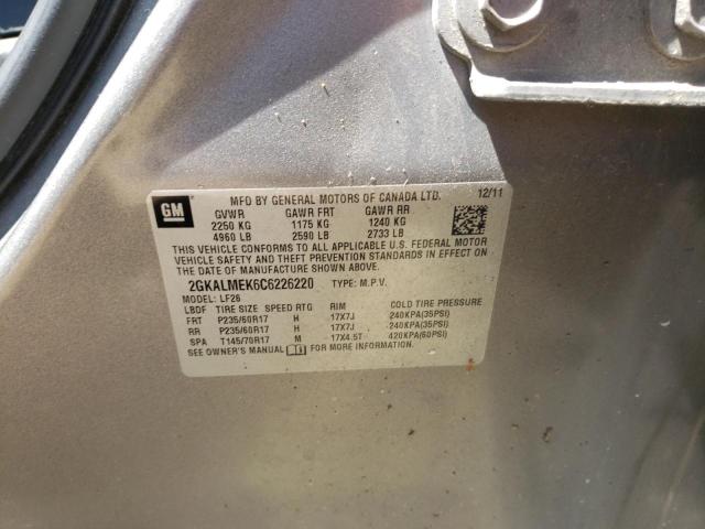 Photo 10 from auction – 2012 GMC TERRAIN SL with VIN 2GKALMEK6C6226220