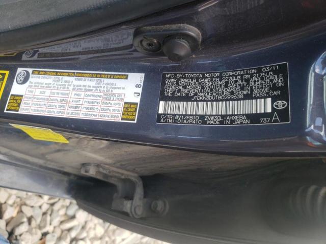 Photo 10 from auction – 2011 TOYOTA PRIUS with VIN JTDKN3DU1B0299638