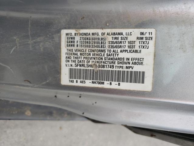 Photo 10 from auction – 2011 HONDA ODYSSEY EX with VIN 5FNRL5H69BB081749