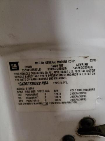 Photo 10 from auction – 2006 GMC ENVOY with VIN 1GKDS13S862314964