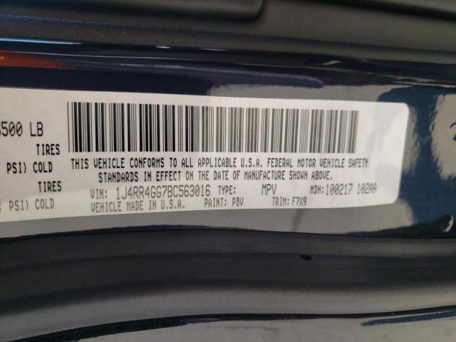 Photo 10 from auction – 2011 JEEP GRAND CHER with VIN 1J4RR4GG7BC563016