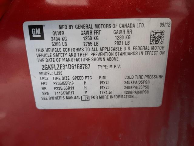 Photo 10 from auction – 2013 GMC TERRAIN DE with VIN 2GKFLZE31D6168787