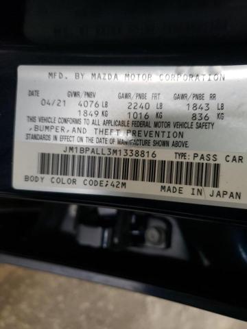 Photo 10 from auction – 2021 MAZDA 3 PREFERRE with VIN JM1BPALL3M1338816