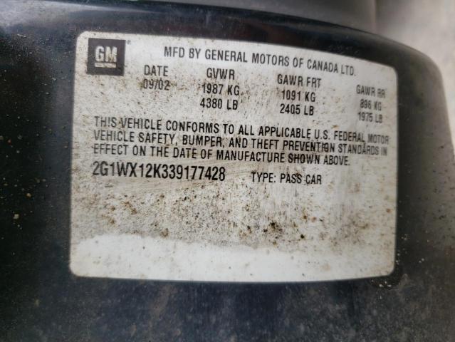 Photo 10 from auction – 2003 CHEVROLET MONTE CARL with VIN 2G1WX12K339177428