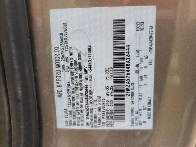 Photo 10 from auction – 2004 FORD FREESTAR S with VIN 2FMZA57644BA28444