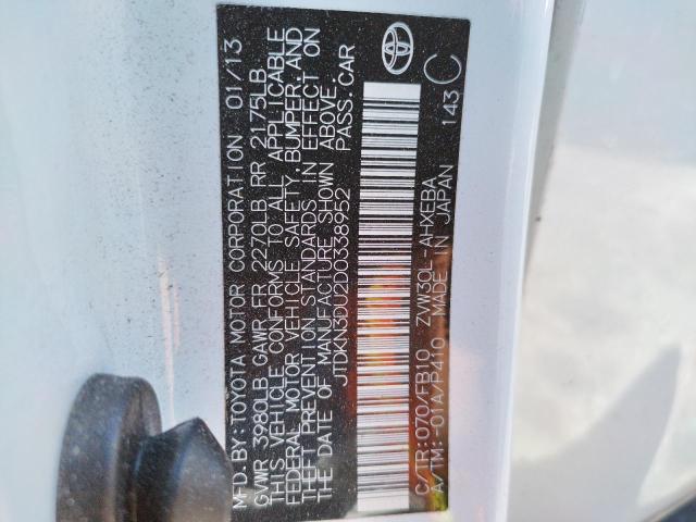 Photo 10 from auction – 2013 TOYOTA PRIUS with VIN JTDKN3DU2D0338952